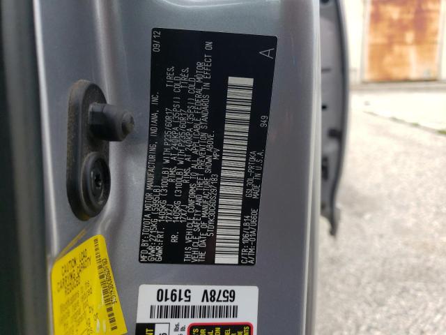 2013 Toyota Sienna Xle VIN: 5TDYK3DC6DS297183 Lot: 51453374