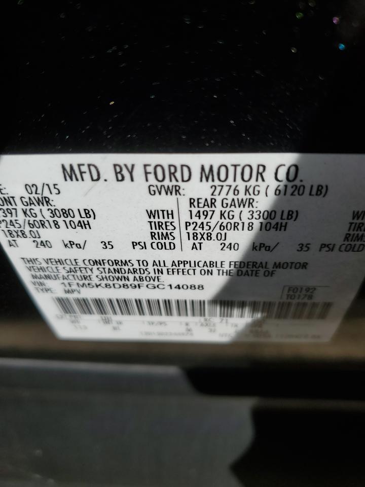 1FM5K8D89FGC14088 2015 Ford Explorer Xlt