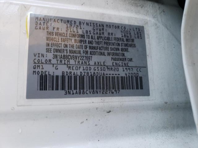 2022 Nissan Sentra Sv VIN: 3N1AB8CV8NY227697 Lot: 48791324