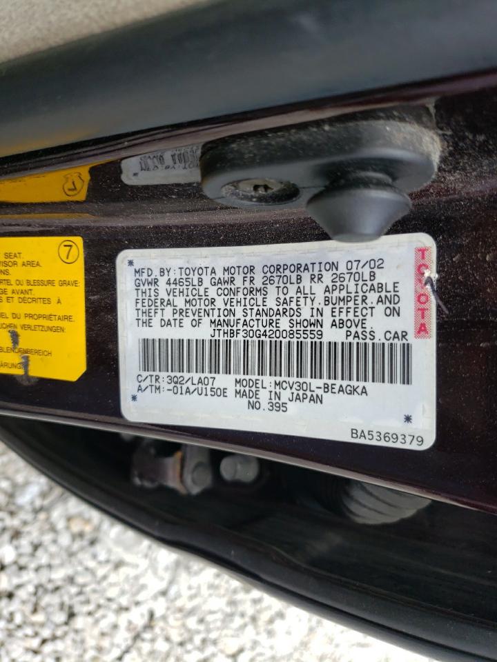 JTHBF30G420085559 2002 Lexus Es 300