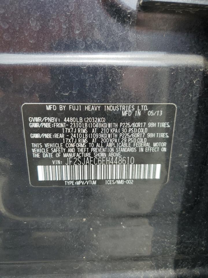 JF2SJAEC6EH448610 2014 Subaru Forester 2.5I Premium