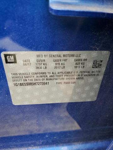 2017 Chevrolet Cruze Lt VIN: 1G1BE5SM5H7273941 Lot: 51961564