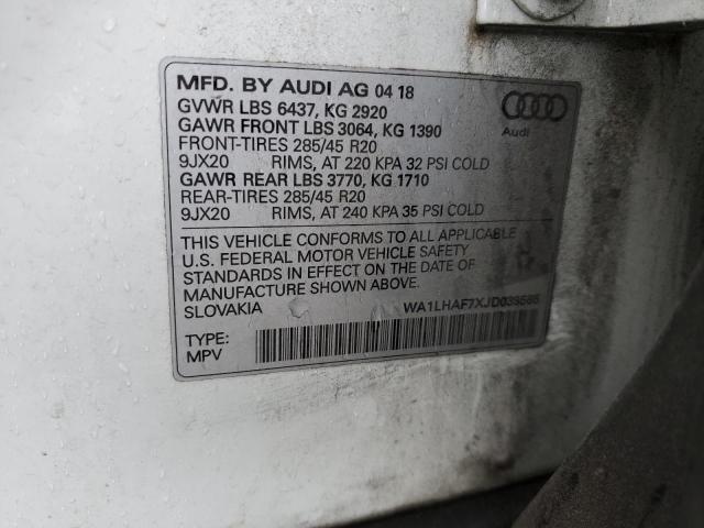 2018 AUDI Q7 PREMIUM - WA1LHAF7XJD039585