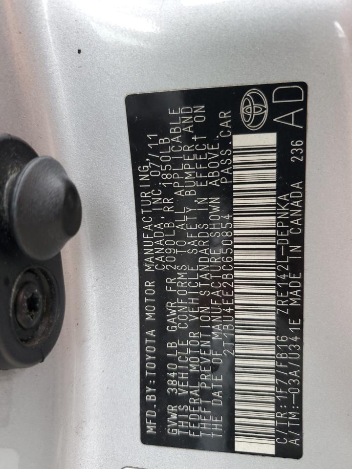 2T1BU4EE2BC650854 2011 Toyota Corolla Base