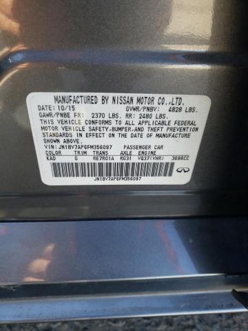 2015 Infiniti Q50 Base VIN: JN1BV7AP6FM356097 Lot: 51370504