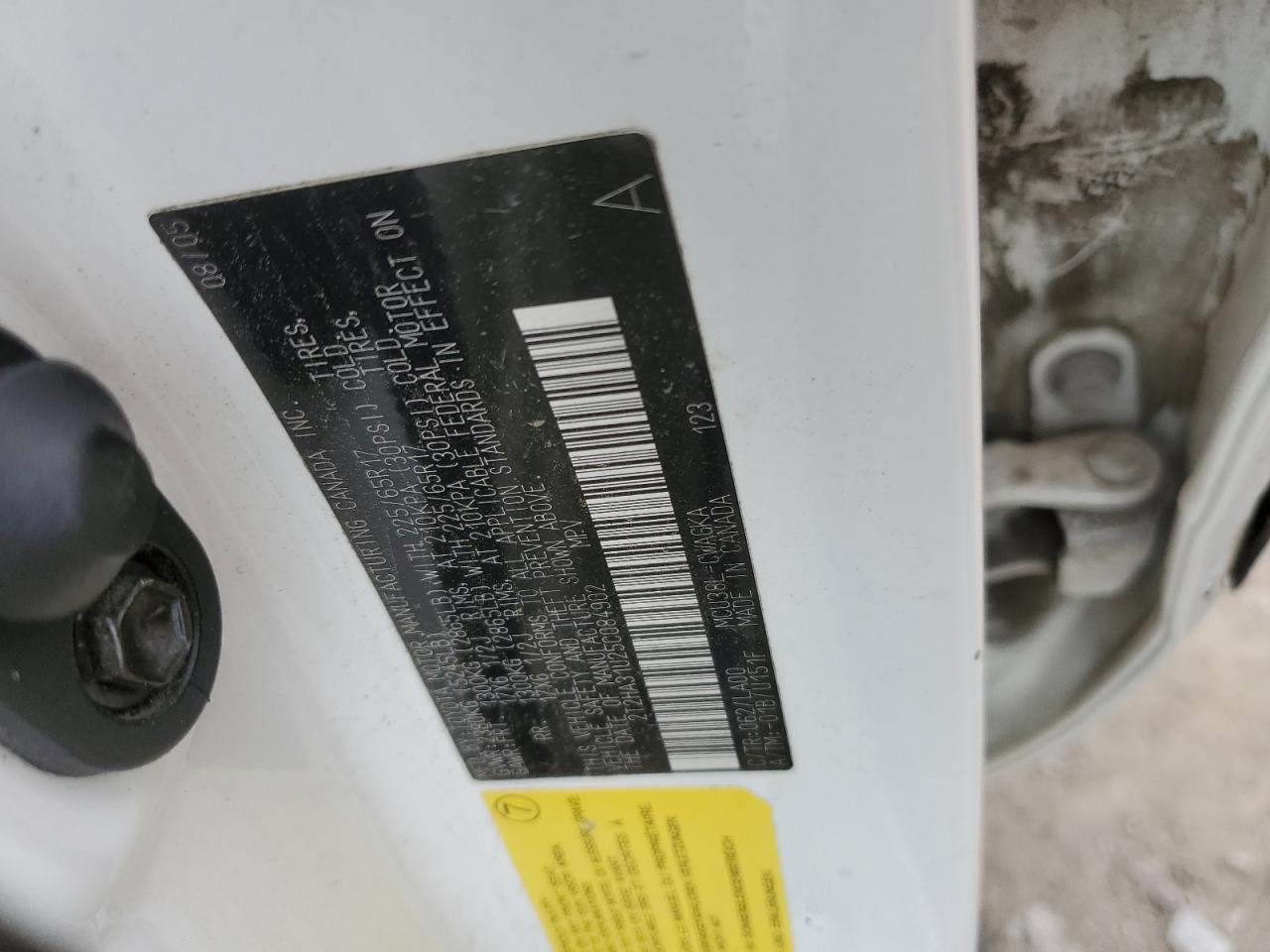 2T2HA31U25C084902 2005 Lexus Rx 330