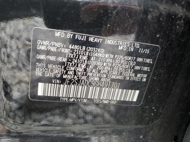 2016 Subaru Forester 2.5I Premium VIN: JF2SJADC9GH491701 Lot: 49517244