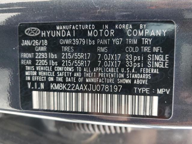 2018 Hyundai Kona Sel VIN: KM8K22AAXJU078197 Lot: 51574674