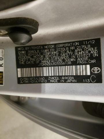 2013 Toyota Prius VIN: JTDKN3DUXD5556138 Lot: 51349424