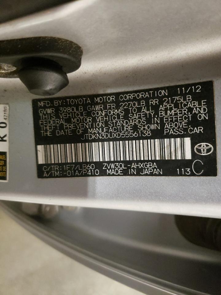 JTDKN3DUXD5556138 2013 Toyota Prius
