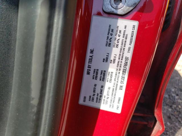 2020 TESLA MODEL 3 - 5YJ3E1EB3LF664197