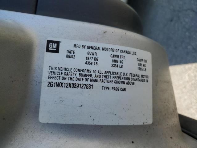 2003 Chevrolet Monte Carlo Ss VIN: 2G1WX12K039127831 Lot: 52831644