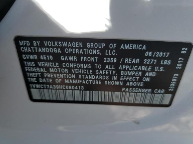 2017 VOLKSWAGEN PASSAT SEL - 1VWCT7A39HC080413