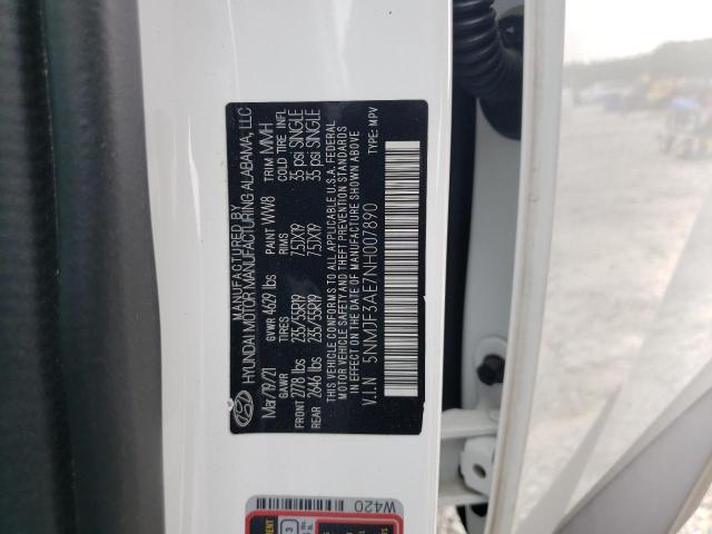 2022 Hyundai Tucson Sel VIN: 5NMJF3AE7NH007890 Lot: 50954534