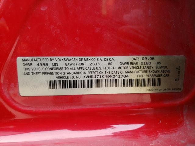 2009 Volkswagen Jetta Wolfsburg VIN: 3VWRJ71K49M041784 Lot: 54076514