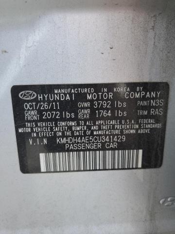 2012 Hyundai Elantra Gls VIN: KMHDH4AE5CU341429 Lot: 50702764