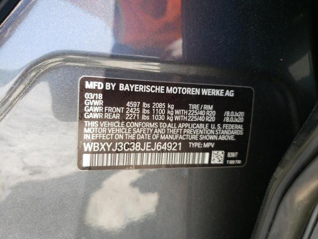 2018 BMW X2 SDRIVE2 WBXYJ3C38JEJ64921