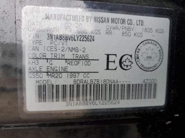 2020 Nissan Sentra S VIN: 3N1AB8BV6LY225624 Lot: 48987354