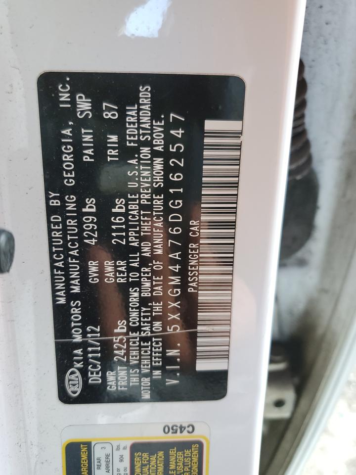 5XXGM4A76DG162547 2013 Kia Optima Lx