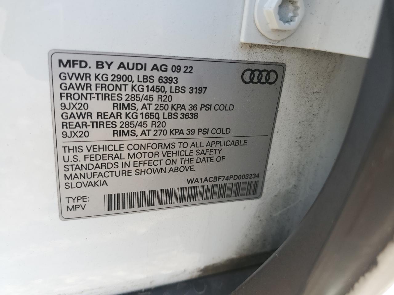 WA1ACBF74PD003234 2023 Audi Q7 Premium