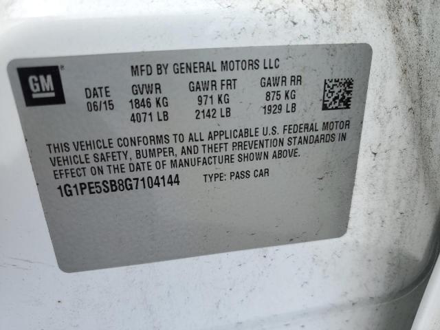 2016 Chevrolet Cruze Limited Lt VIN: 1G1PE5SB8G7104144 Lot: 51421464