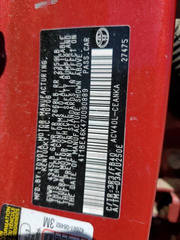 2007 Toyota Camry Ce VIN: 4T1BE46K47U090889 Lot: 49610294