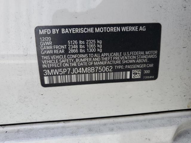 3MW5P7J04M8B75062 BMW 3 Series 330E 12