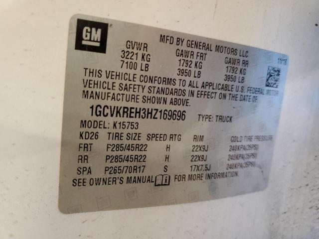 2017 Chevrolet Silverado K1500 Lt VIN: 1GCVKREH3HZ169696 Lot: 50441484