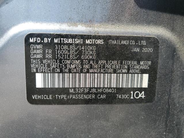 2020 Mitsubishi Mirage G4 Es VIN: ML32F3FJ8LHF08401 Lot: 51827744