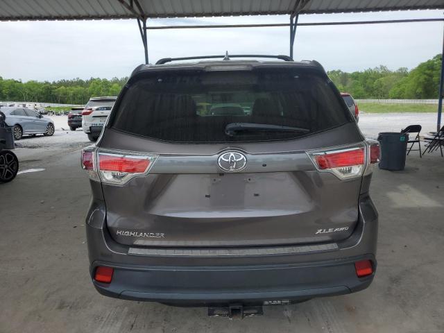 VIN 5TDJKRFH7FS224436 2015 Toyota Highlander, Xle no.6