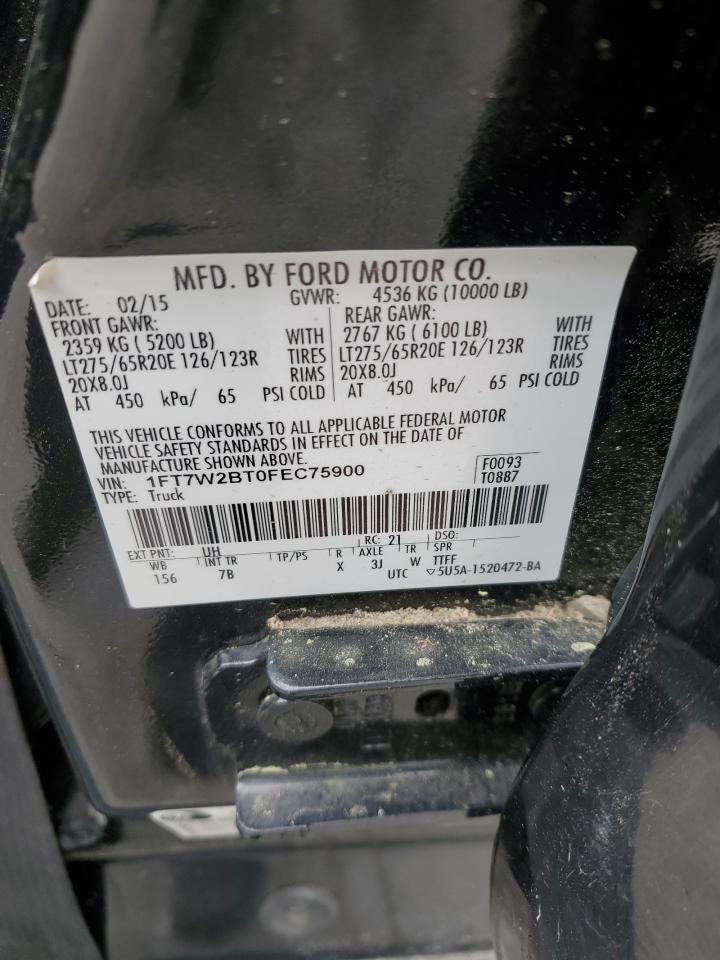 1FT7W2BT0FEC75900 2015 Ford F250 Super Duty