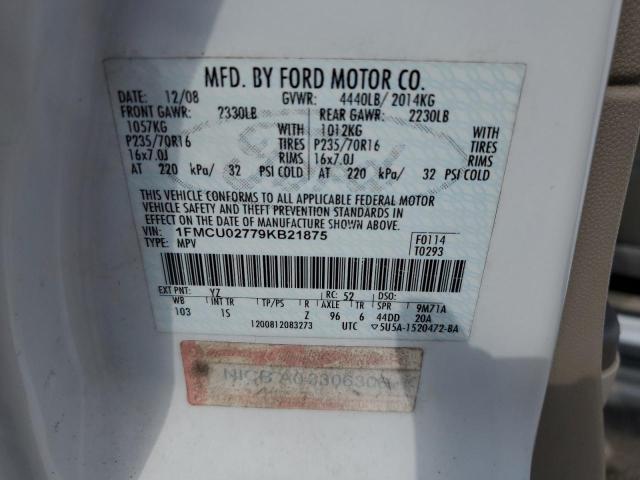 2009 Ford Escape Xls VIN: 1FMCU02779KB21875 Lot: 52133944