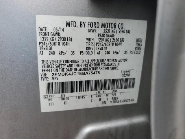 2014 Ford Edge Sel VIN: 2FMDK4JC1EBA75478 Lot: 49042214