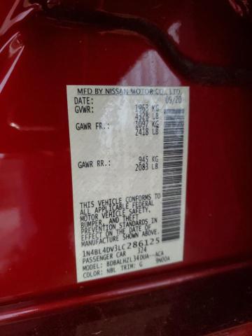 2020 NISSAN ALTIMA SV - 1N4BL4DV3LC286125