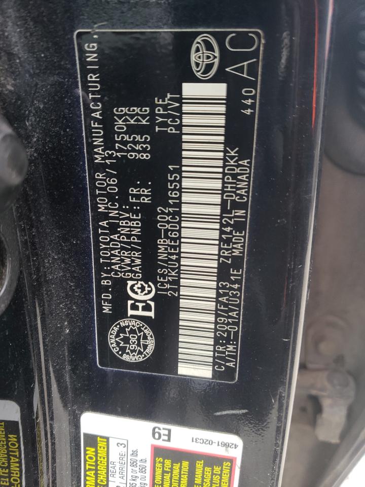 2T1KU4EE6DC116551 2013 Toyota Corolla Matrix