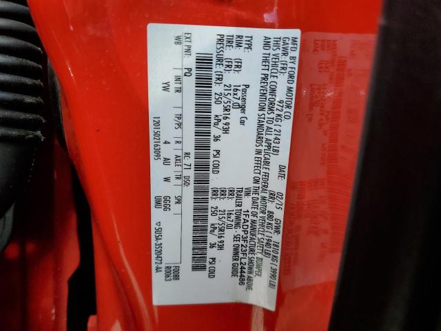 2015 FORD FOCUS SE - 1FADP3F23FL244486