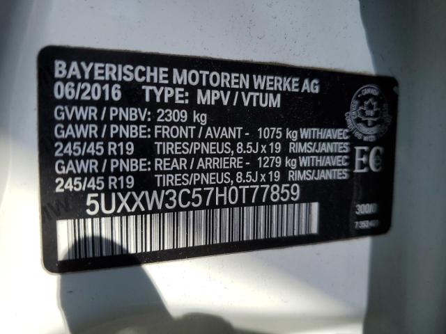 2017 BMW X4 XDRIVE2 - 5UXXW3C57H0T77859