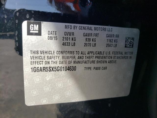 2016 Cadillac Cts Luxury Collection VIN: 1G6AR5SX5G0104630 Lot: 53082654