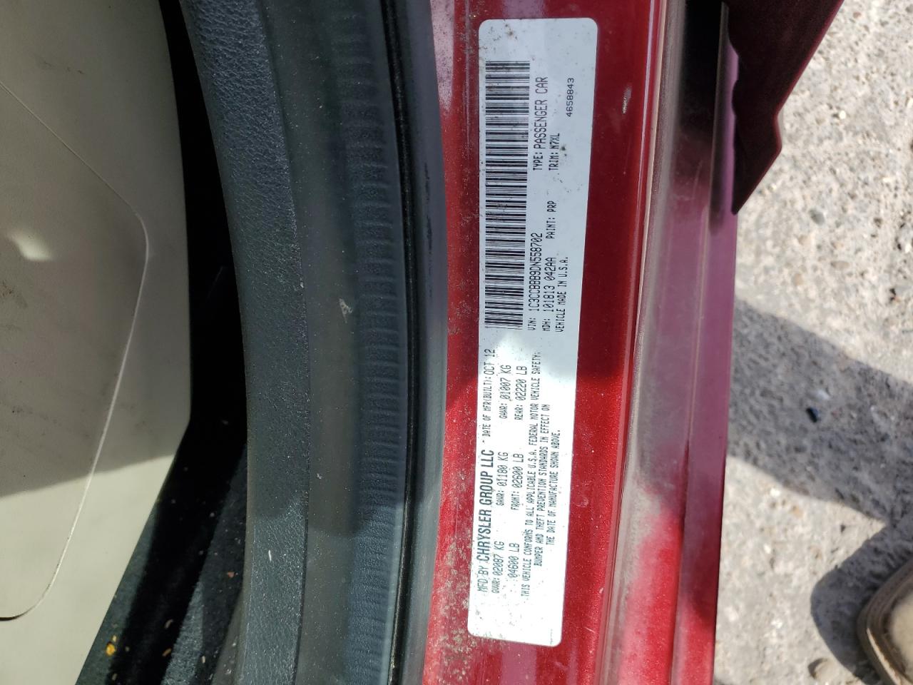 1C3CCBBB9DN558702 2013 Chrysler 200 Touring