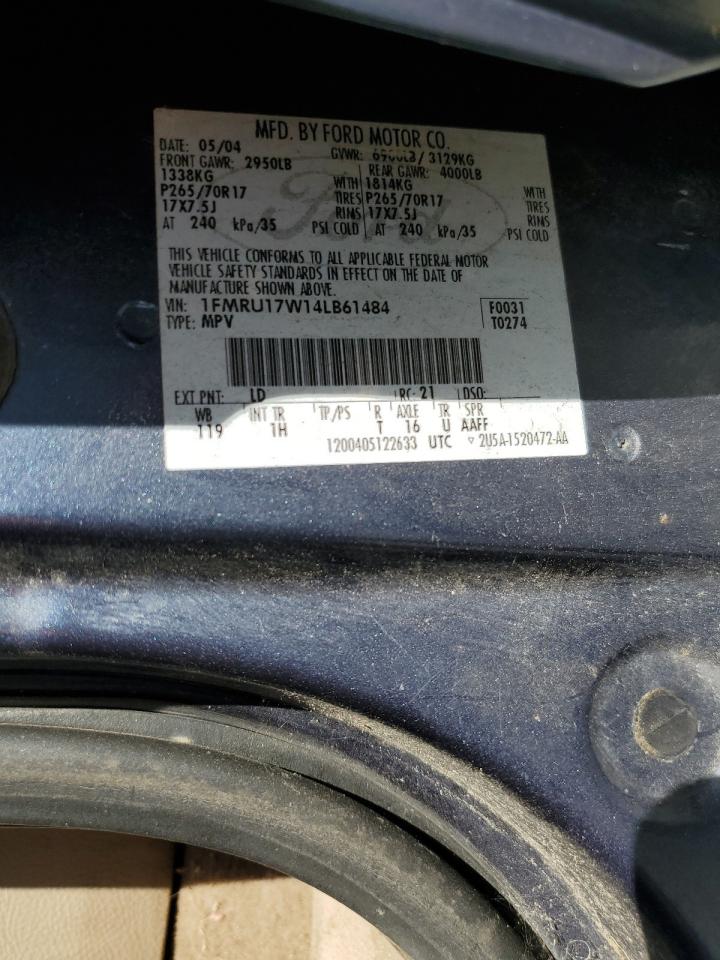 1FMRU17W14LB61484 2004 Ford Expedition Eddie Bauer