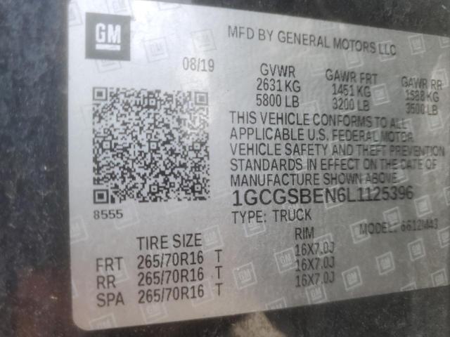 2020 Chevrolet Colorado VIN: 1GCGSBEN6L1125396 Lot: 49796164