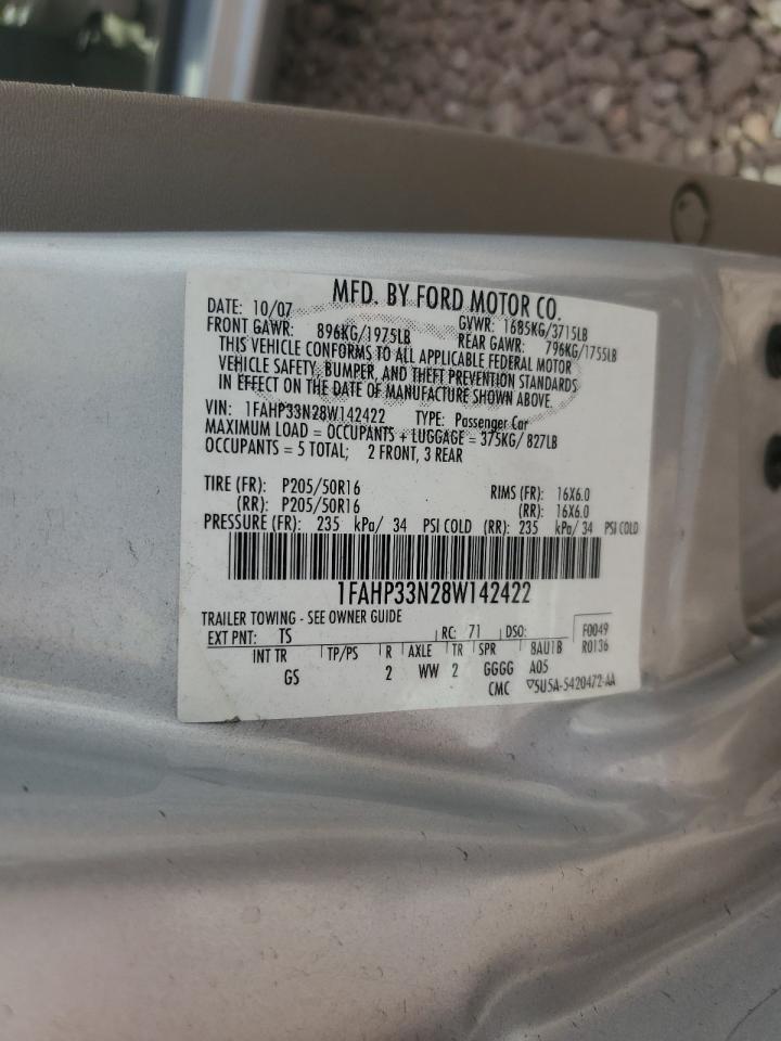 1FAHP33N28W142422 2008 Ford Focus Se