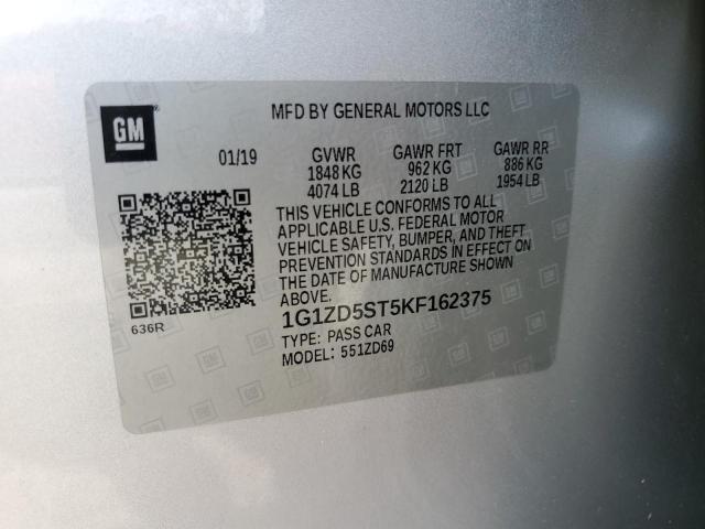 2019 CHEVROLET MALIBU LT - 1G1ZD5ST5KF162375