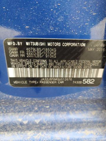 2016 MITSUBISHI LANCER GT JA32U8FW4GU012676