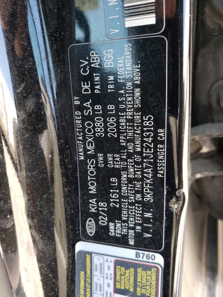 3KPFK4A71JE243185 2018 Kia Forte Lx