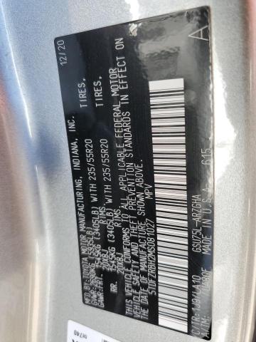 2021 Toyota Highlander Platinum VIN: 5TDFZRBH2MS081027 Lot: 50708234