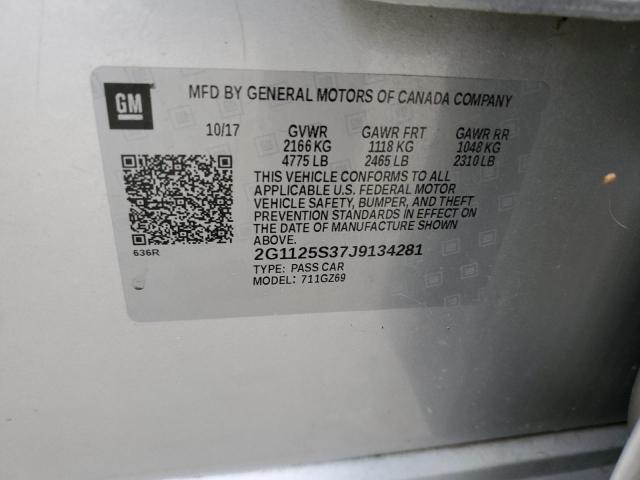 2018 Chevrolet Impala Premier VIN: 2G1125S37J9134281 Lot: 51542134