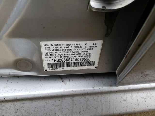 2001 Honda Accord Ex VIN: 1HGCG66841A096558 Lot: 50998784