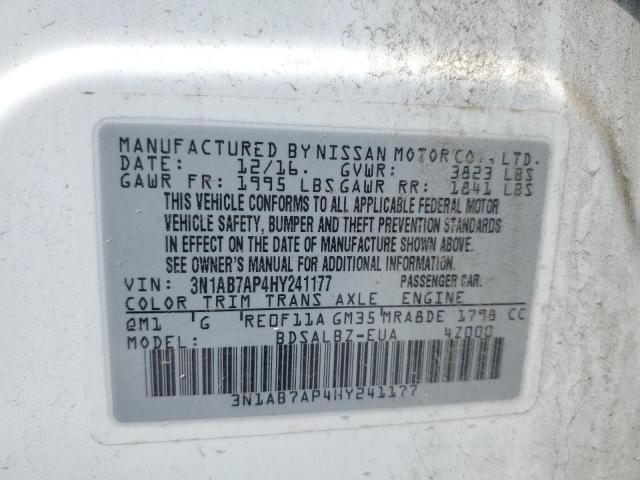 2017 Nissan Sentra S VIN: 3N1AB7AP4HY241177 Lot: 53082474