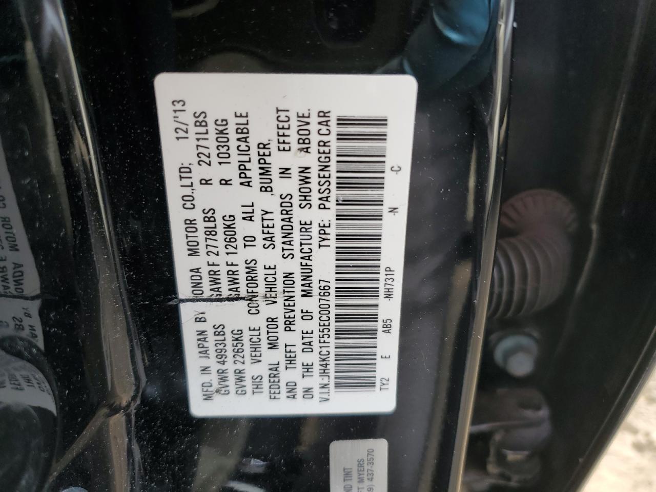 JH4KC1F55EC007667 2014 Acura Rlx Tech